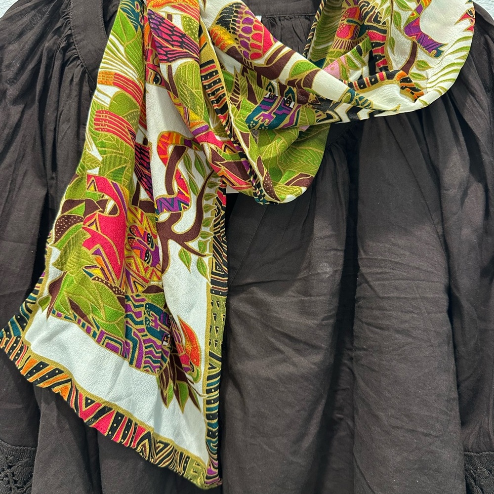 Colorful 48x10” Animal Print Scarf - Picture 8 of 16